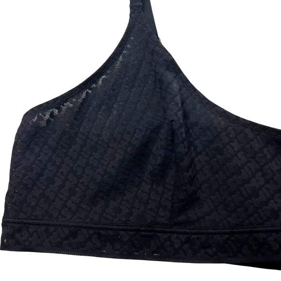 SKIMS Logo Mesh Triangle Bralette Onyx 3X - Picture 4 of 9